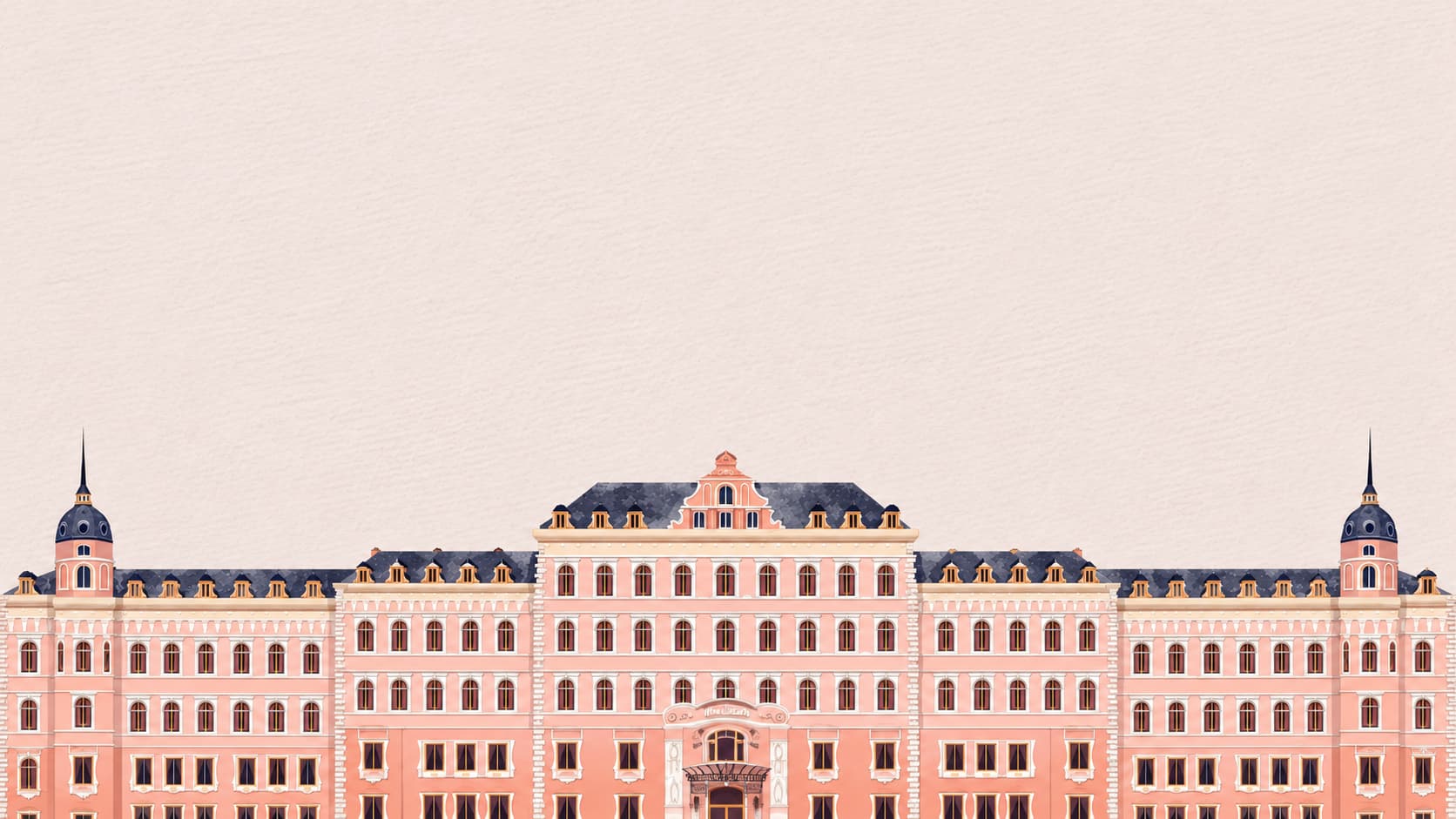 Illustration de la façade rose du Grand Ernest Hotel