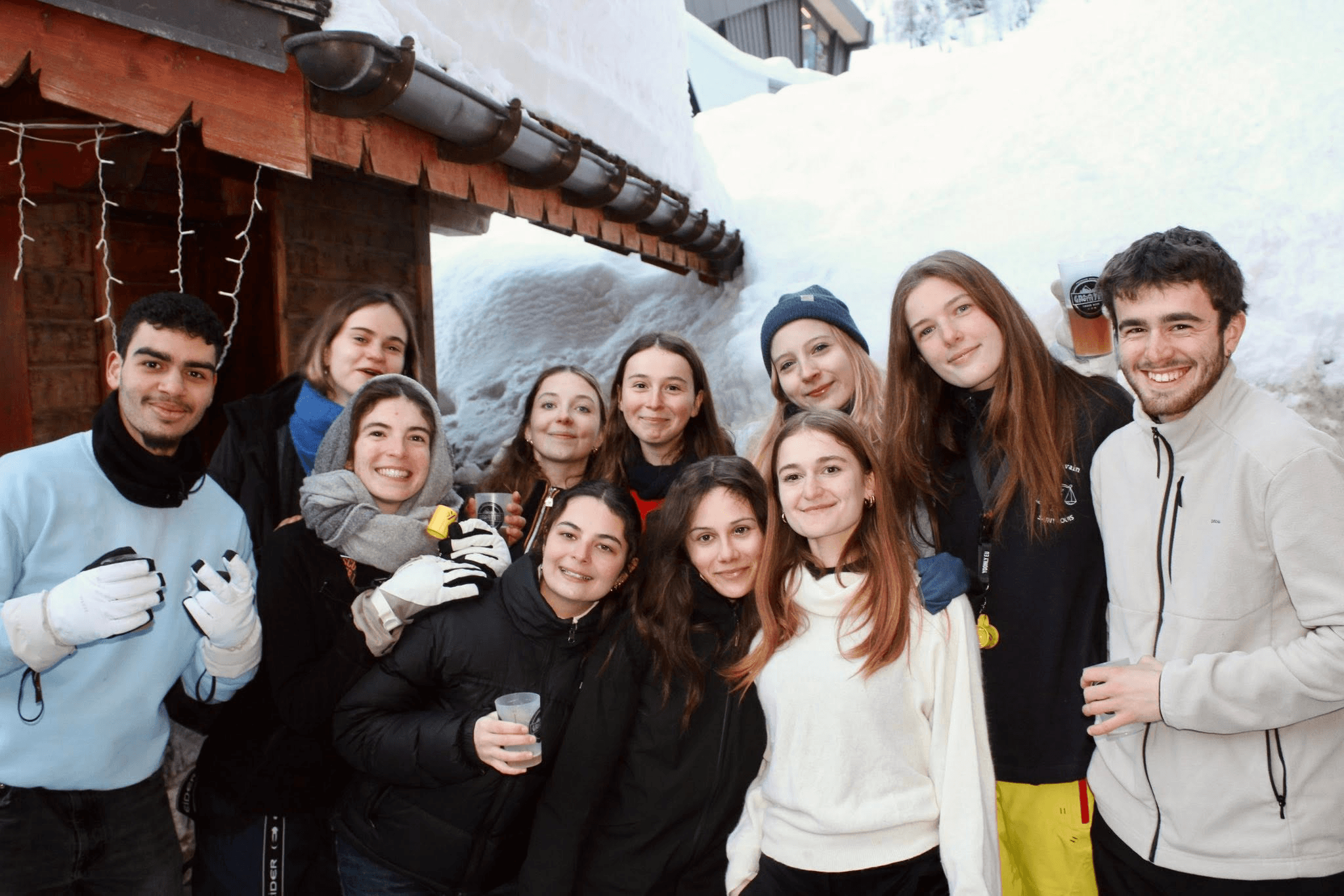 groupe pendant le séjour au ski