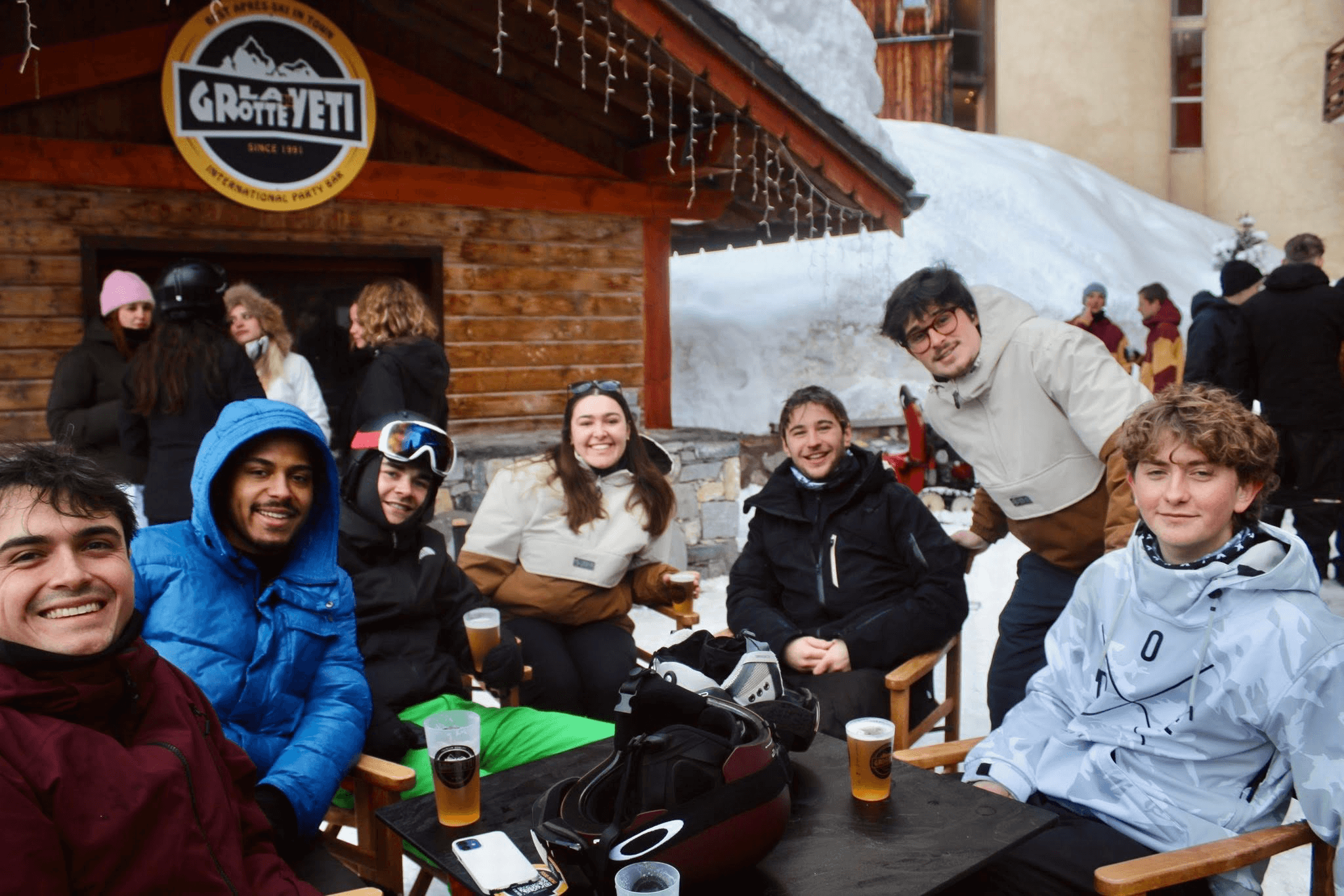 groupe au ski